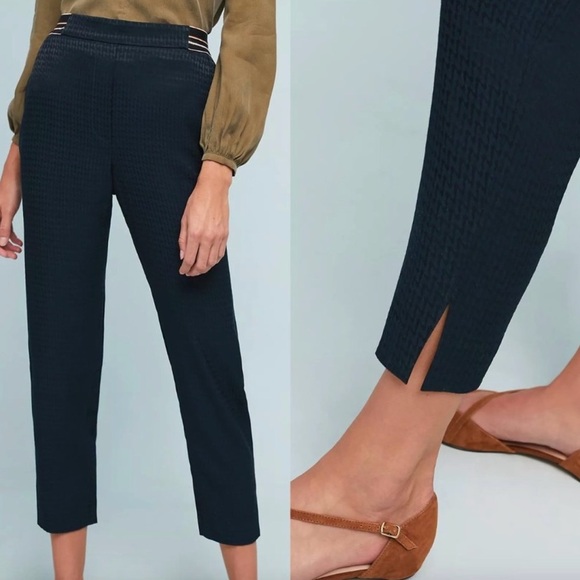 Anthropologie Essential Pull-On Sporty Trouser Navy Blue Size XS‎ - Picture 2 of 7